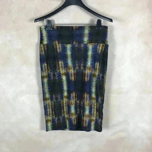 Tribal Patterned Knit Pencil Skirt NWOT Size Medium - Picture 1 of 8